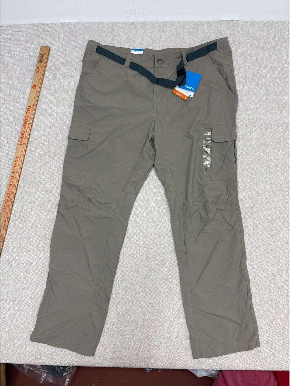 Columbia Men's Field Rocks Cargo Outdoor Pants Olive Green Belted 42x32 NWT